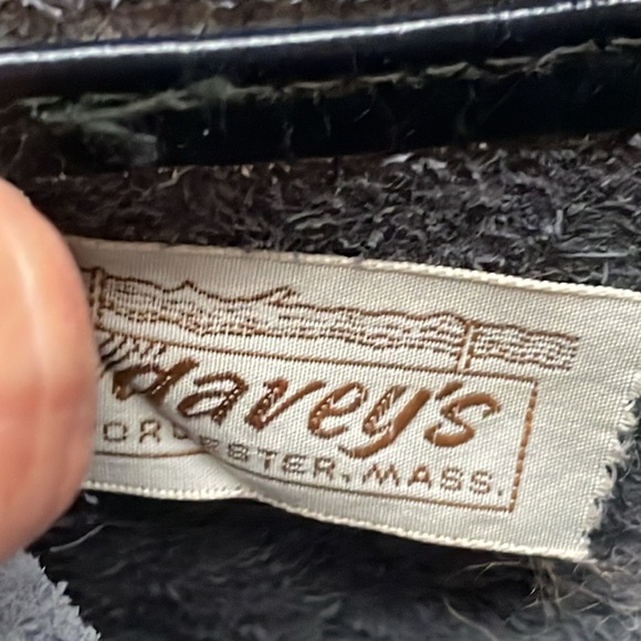 Vintage Davey’s of Worcester Mass. Black Pebbled Real Leather Small Clutch - Picture 11 of 14